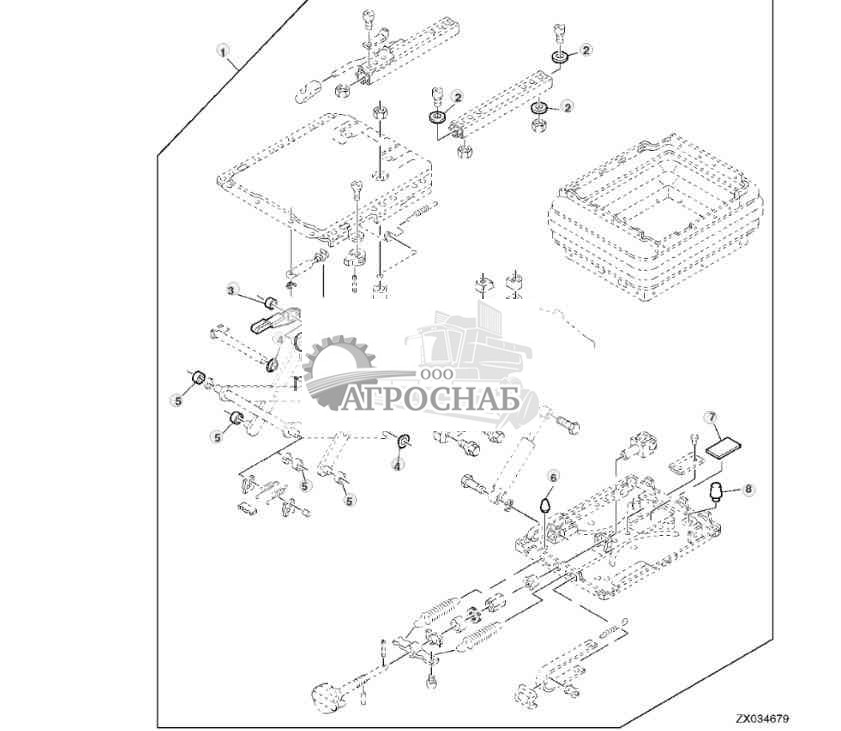 Комплект изнашиваемых деталей, сиденье оператора MSG85 